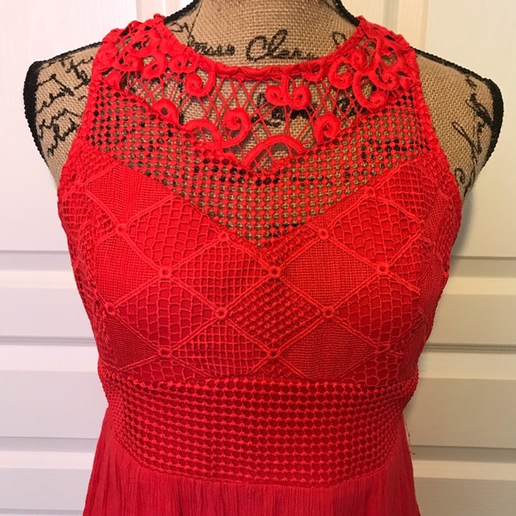 Forever 21 Dresses & Skirts - Forever 21 red dress, sheer backing